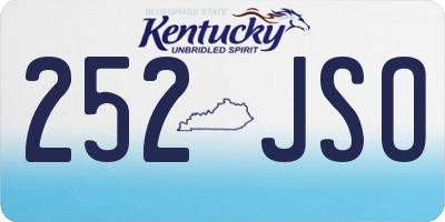 KY license plate 252JSO