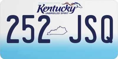 KY license plate 252JSQ