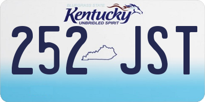 KY license plate 252JST