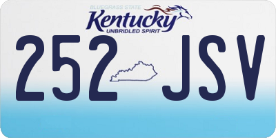 KY license plate 252JSV