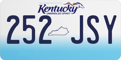 KY license plate 252JSY