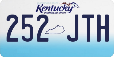 KY license plate 252JTH