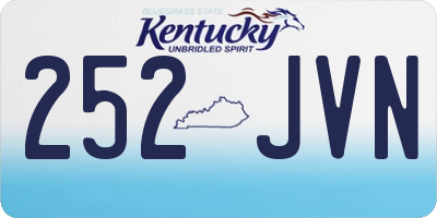 KY license plate 252JVN