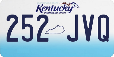 KY license plate 252JVQ