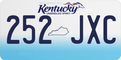KY license plate 252JXC
