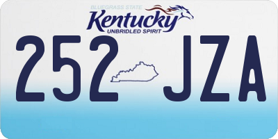 KY license plate 252JZA