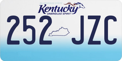 KY license plate 252JZC
