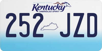 KY license plate 252JZD
