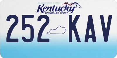 KY license plate 252KAV
