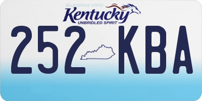 KY license plate 252KBA