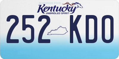 KY license plate 252KDO