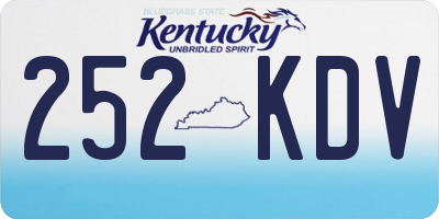 KY license plate 252KDV