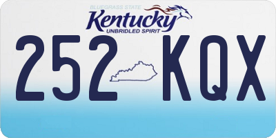KY license plate 252KQX