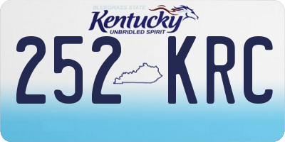 KY license plate 252KRC