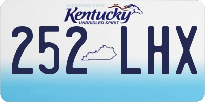 KY license plate 252LHX
