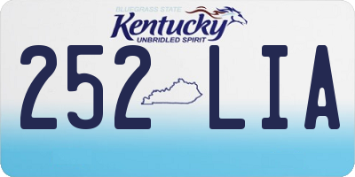 KY license plate 252LIA
