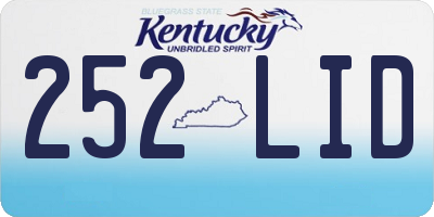 KY license plate 252LID