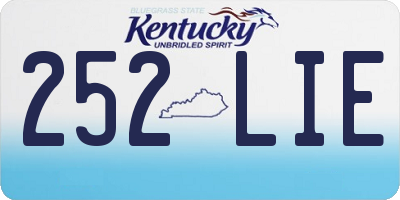 KY license plate 252LIE
