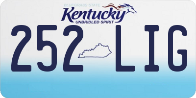 KY license plate 252LIG