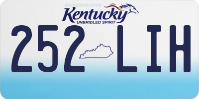 KY license plate 252LIH