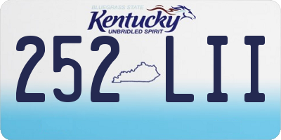 KY license plate 252LII