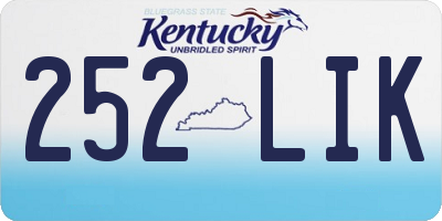 KY license plate 252LIK