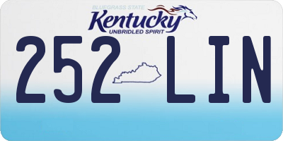 KY license plate 252LIN