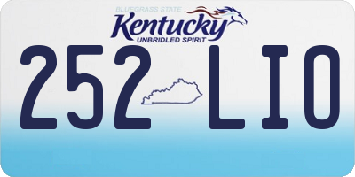 KY license plate 252LIO