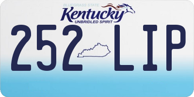 KY license plate 252LIP