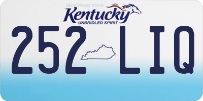 KY license plate 252LIQ