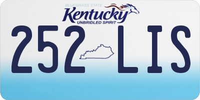 KY license plate 252LIS