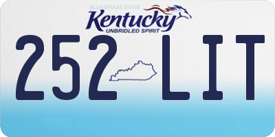 KY license plate 252LIT