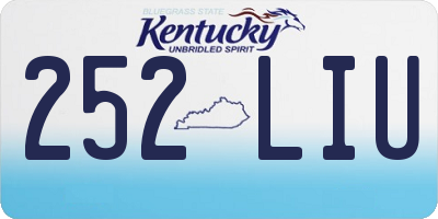KY license plate 252LIU