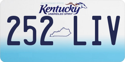 KY license plate 252LIV