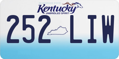 KY license plate 252LIW
