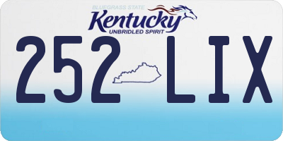KY license plate 252LIX