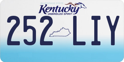 KY license plate 252LIY