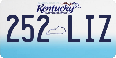 KY license plate 252LIZ