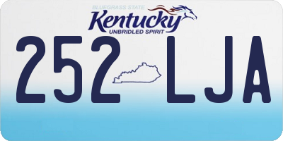 KY license plate 252LJA