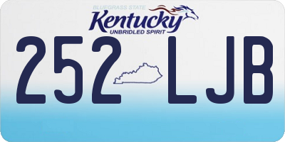 KY license plate 252LJB