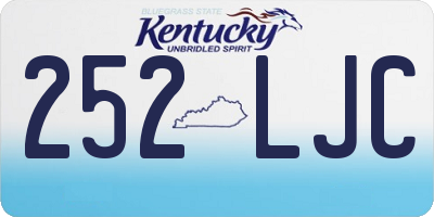 KY license plate 252LJC