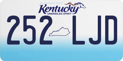 KY license plate 252LJD