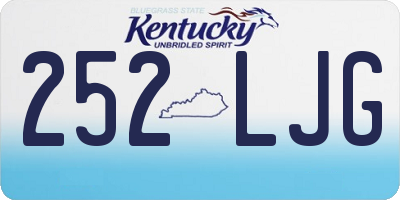 KY license plate 252LJG
