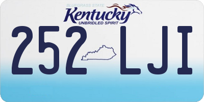 KY license plate 252LJI