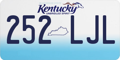 KY license plate 252LJL