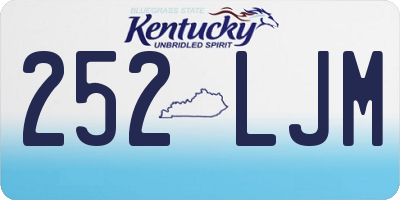 KY license plate 252LJM
