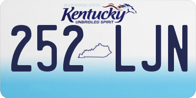 KY license plate 252LJN