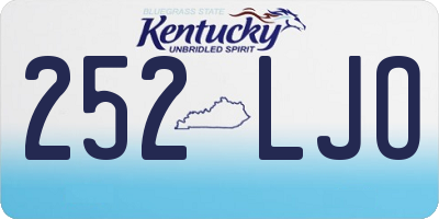 KY license plate 252LJO
