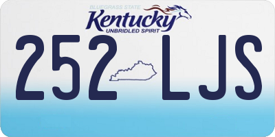 KY license plate 252LJS