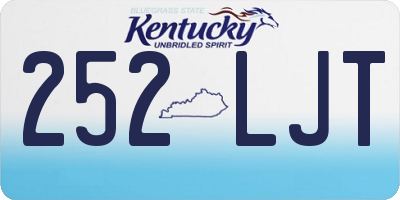 KY license plate 252LJT